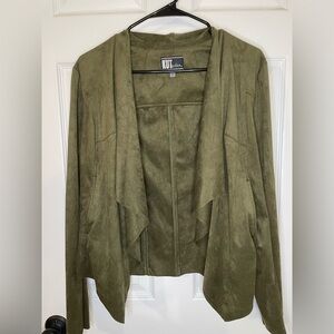 Kut from the Kloth Green Blazer Waterfall Front